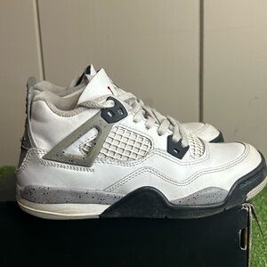 Size 13C- Jordan 4 Retro "White Cement" PS